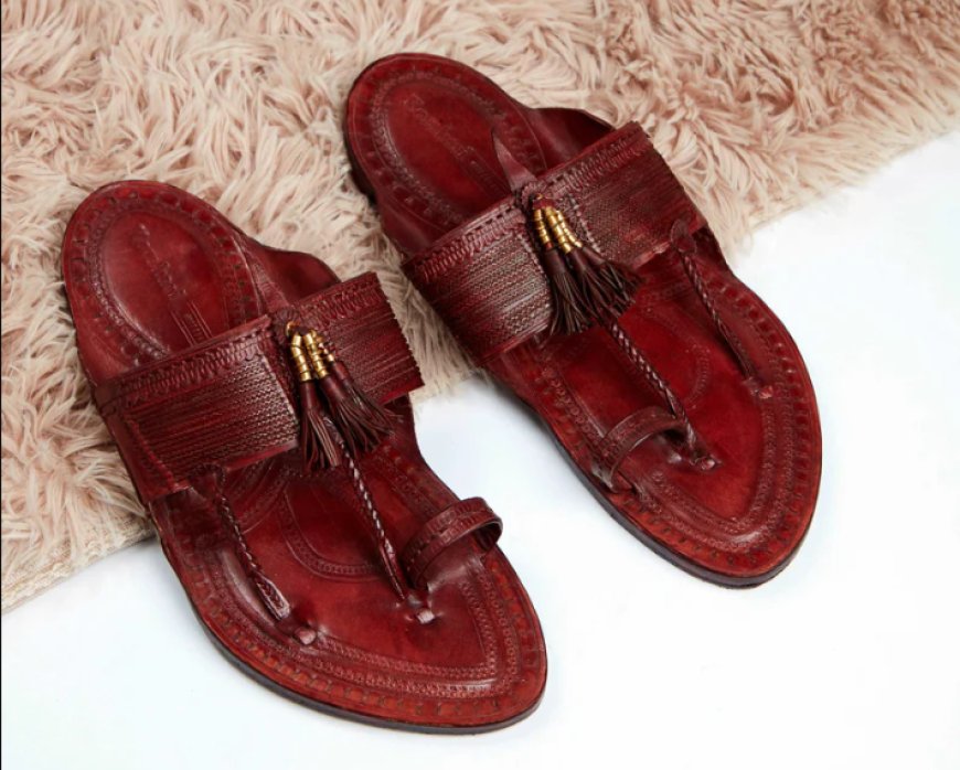 Classic Burgundy - Men's Kolhapuri Chappal: Timeless Elegance for the Modern Man