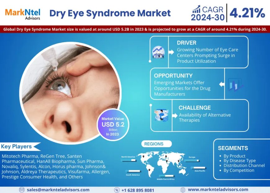 Dry Eye Syndrome Market Expected to Grow at 4.21% CAGR | Key Trends & Forecast to 2030